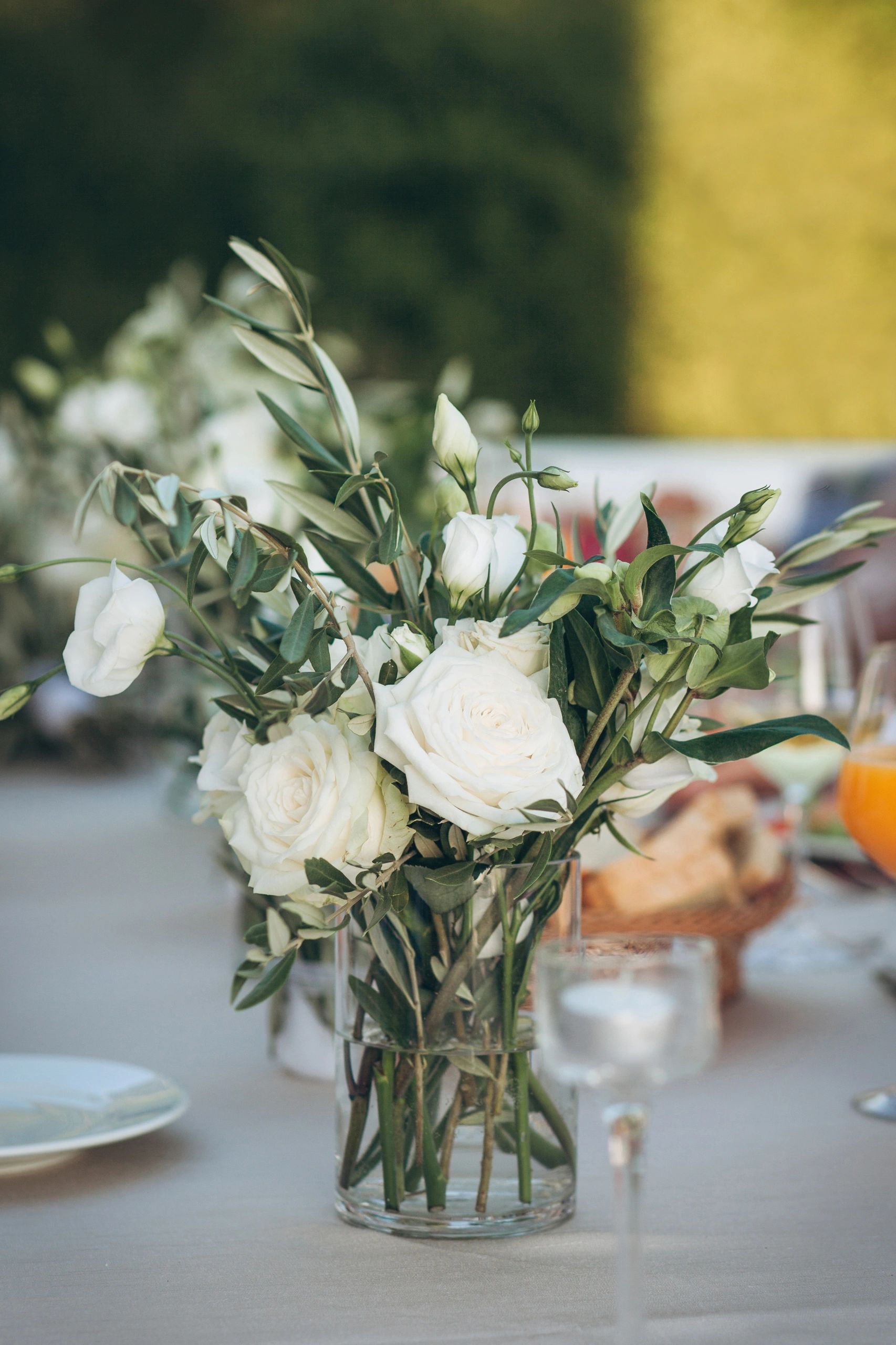 Floral arrangement styled for a sophisticated celebration table