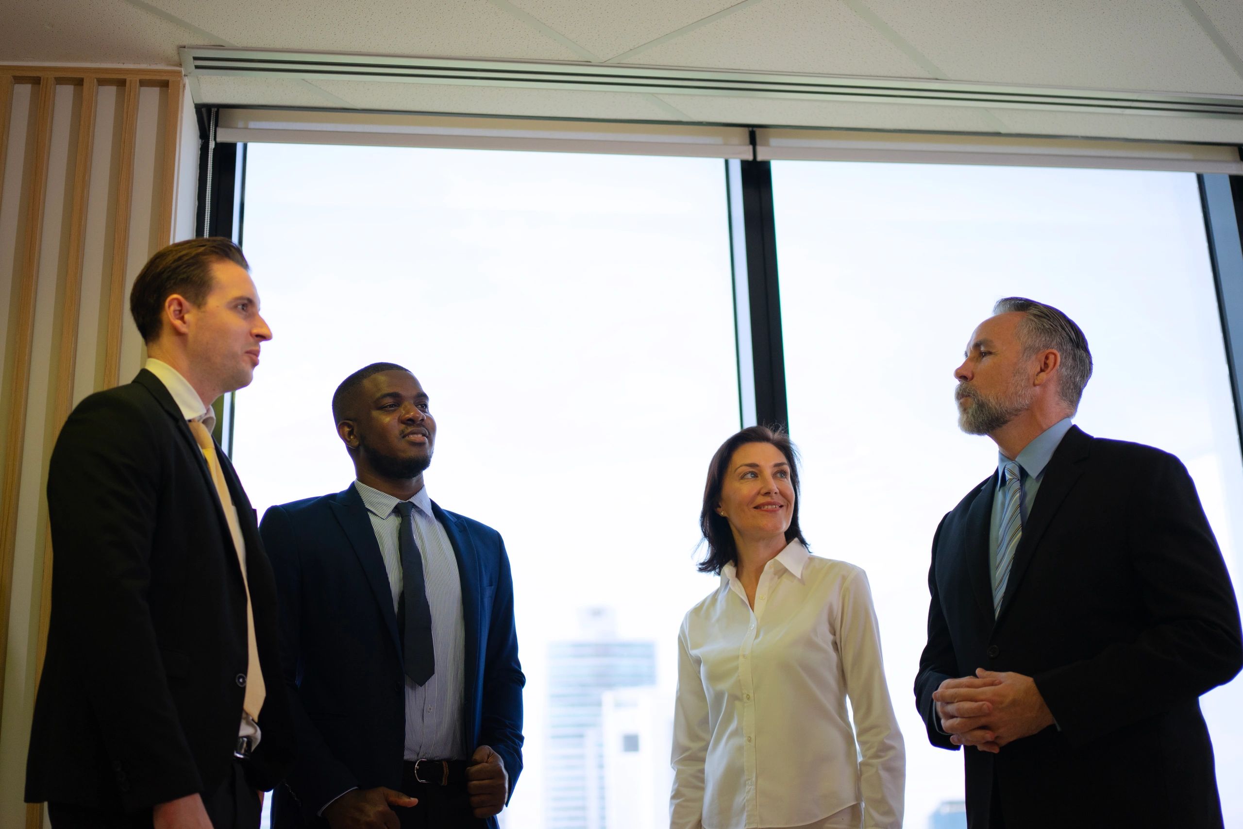 Professionals meeting in a modern event environment