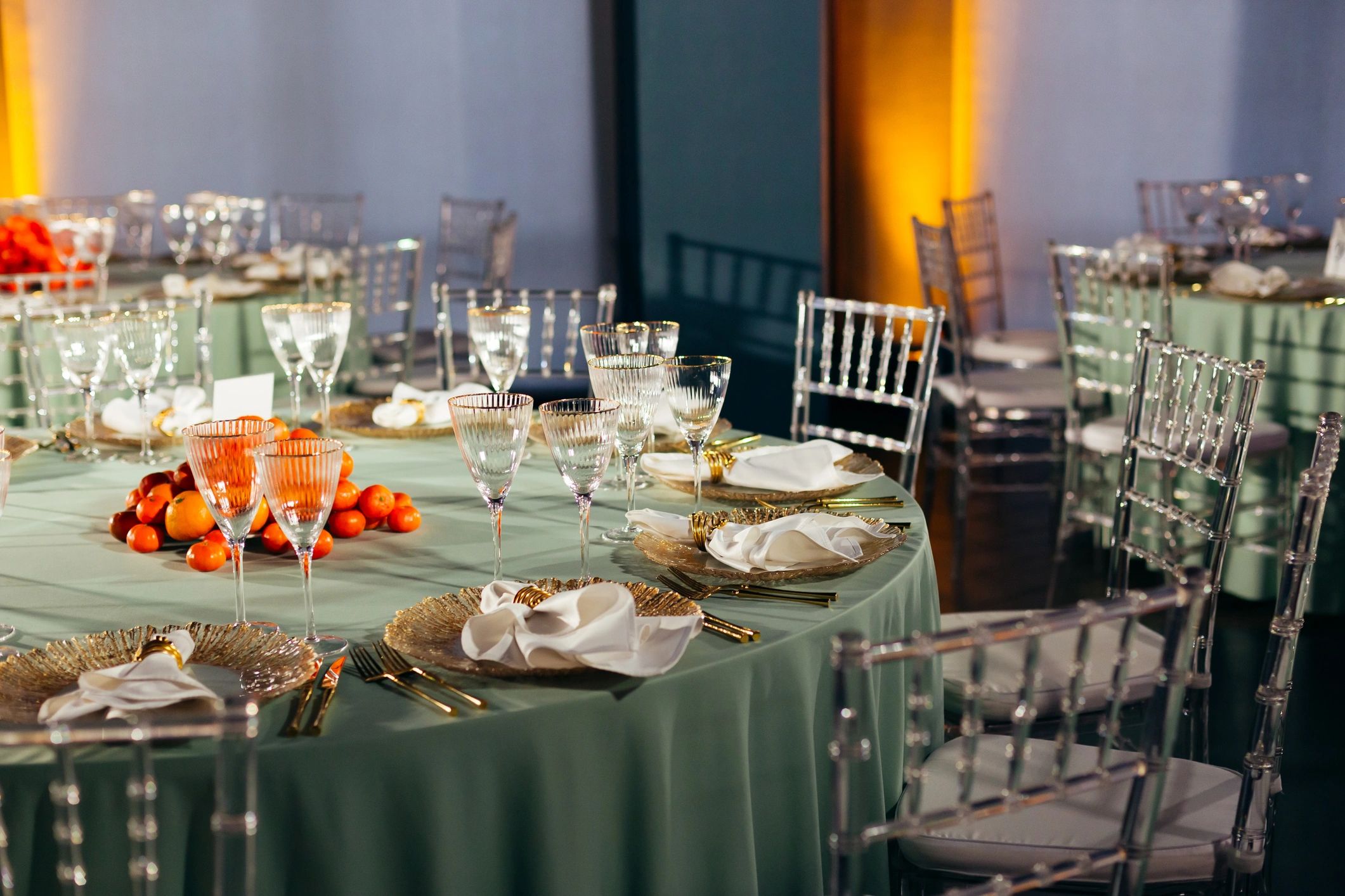 Private celebration dining setup with elegant table styling
